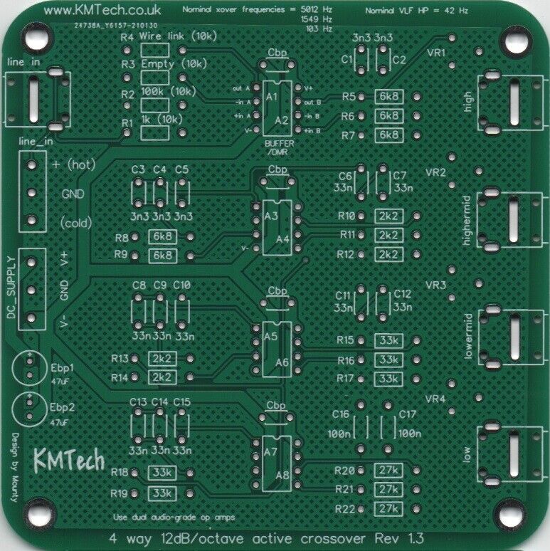 PCB filtre 4 voies de KMTech